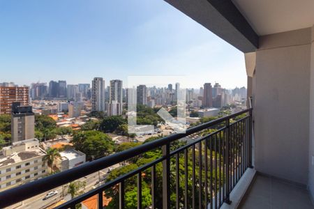 Varanda Sala/quarto de apartamento para alugar com 1 quarto, 27m² em Santo Amaro, São Paulo