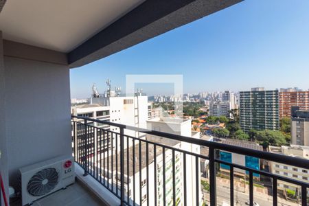 Varanda Sala/quarto de apartamento à venda com 1 quarto, 27m² em Santo Amaro, São Paulo
