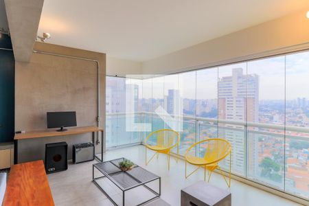 Varanda da Sala de apartamento para alugar com 2 quartos, 84m² em Brooklin Paulista, São Paulo