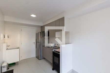 Sala e Cozinha Integrada  de apartamento para alugar com 1 quarto, 30m² em Vila Ré, São Paulo