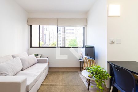 Sala de apartamento à venda com 1 quarto, 36m² em Indianópolis, São Paulo