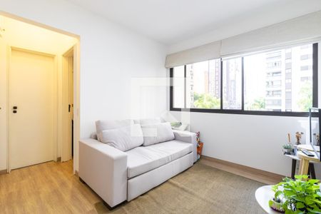 Sala de apartamento para alugar com 1 quarto, 36m² em Indianópolis, São Paulo