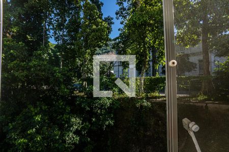 Sala vista de janela com tela anti mosquitos de apartamento para alugar com 2 quartos, 90m² em Laranjeiras, Rio de Janeiro