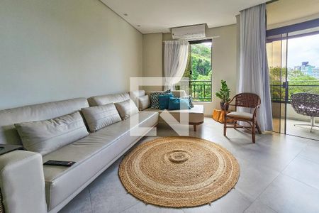 Sala de apartamento para alugar com 4 quartos, 120m² em Pitangueiras, Guarujá