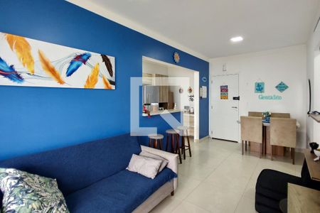 Sala de apartamento para alugar com 1 quarto, 53m² em Caiçara, Praia Grande