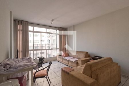 Sala de apartamento para alugar com 3 quartos, 110m² em Gonzaga, Santos