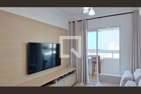 Sala de apartamento para alugar com 1 quarto, 49m² em Mirim, Praia Grande