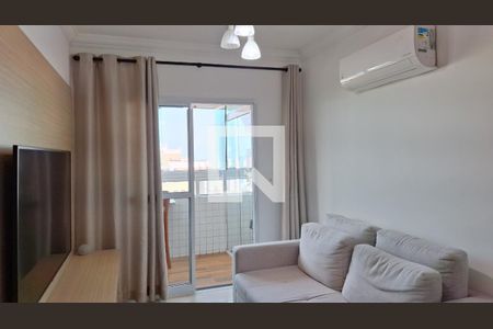 Sala de apartamento para alugar com 1 quarto, 49m² em Mirim, Praia Grande