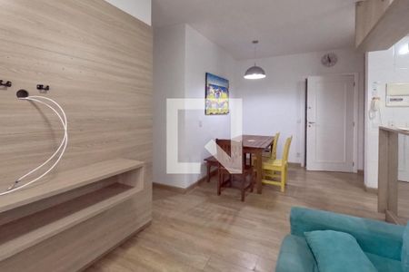 Sala de Estar e Jantar de apartamento para alugar com 2 quartos, 62m² em Marapé, Santos