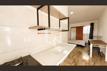 Cozinha de kitnet/studio para alugar com 1 quarto, 24m² em Jardim Santa Genebra, Campinas