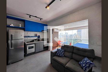 Sala de kitnet/studio para alugar com 1 quarto, 37m² em Cidade Monções, São Paulo