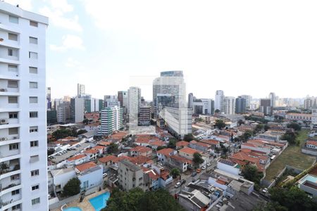 Vista da Sacada  de apartamento à venda com 1 quarto, 27m² em Pinheiros, São Paulo
