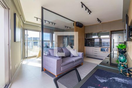 Sala/Cozinha de apartamento para alugar com 1 quarto, 46m² em Pinheiros, São Paulo