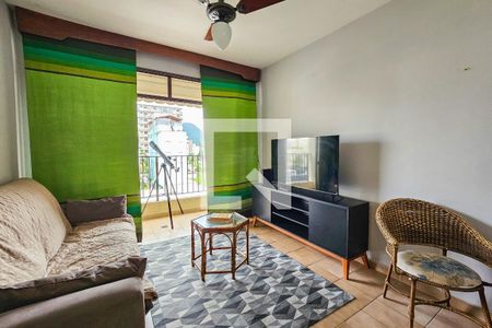 Sala de apartamento para alugar com 2 quartos, 65m² em Jardim Belmar, Guarujá