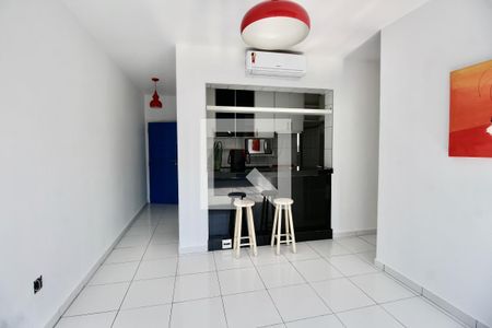 Sala de apartamento para alugar com 2 quartos, 67m² em Loteamento João Batista Julião, Guarujá