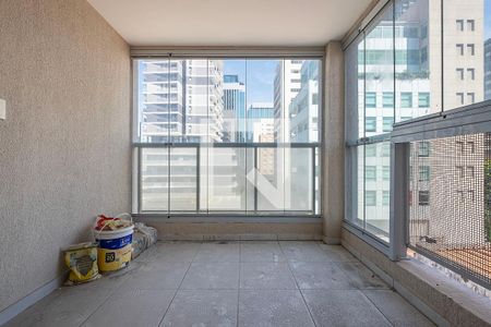 Sala/Cozinha - Varanda de apartamento à venda com 1 quarto, 43m² em Jardim Paulistano, São Paulo