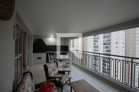 Varanda gourmet de apartamento à venda com 4 quartos, 163m² em Campo Grande, São Paulo