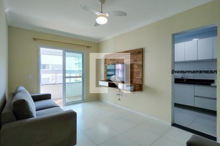 Sala de apartamento para alugar com 1 quarto, 55m² em Caiçara, Praia Grande