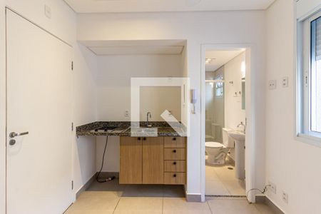 Studio - Cozinha de kitnet/studio para alugar com 1 quarto, 12m² em Campos Elíseos, São Paulo