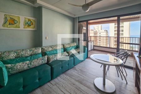 Sala de apartamento para alugar com 3 quartos, 150m² em Vila Alzira, Guarujá