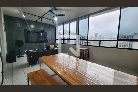 Sala de apartamento para alugar com 4 quartos, 117m² em Gonzaga, Santos