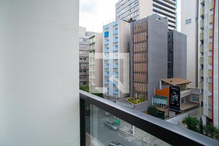 Varanda do Quarto de apartamento para alugar com 1 quarto, 42m² em Consolação, São Paulo