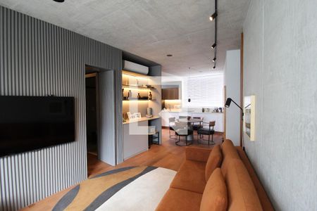 Sala de apartamento à venda com 1 quarto, 63m² em Vila Nova Conceição, São Paulo