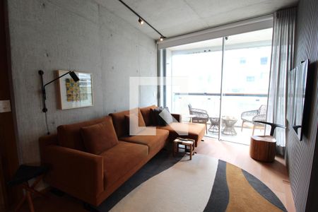 Sala de apartamento para alugar com 1 quarto, 63m² em Vila Nova Conceição, São Paulo
