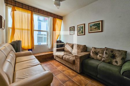 Sala de apartamento para alugar com 1 quarto, 48m² em Jardim Tejereba, Guarujá