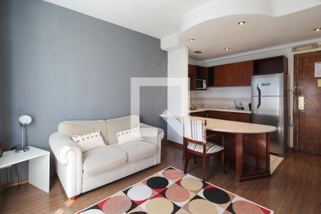 Sala de apartamento para alugar com 1 quarto, 47m² em Vila Olímpia, São Paulo