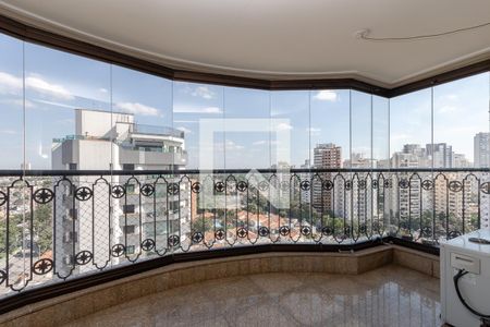 Varanda da Sala de apartamento à venda com 4 quartos, 280m² em Campo Belo, São Paulo