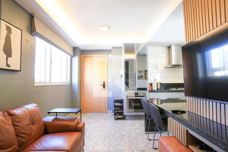 Sala de apartamento à venda com 2 quartos, 55m² em São Pedro, Belo Horizonte