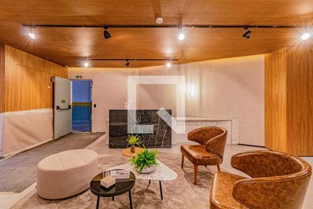 Studio para alugar com 26m², 1 quarto e sem vaga Studio para alugar com 26m², 1 quarto e sem vagaHall de entrada