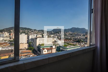 Sala  Vista da janela- Corcovado , Sapucaí e concentração das escolas de samba de apartamento para alugar com 1 quarto, 40m² em Centro, Rio de Janeiro