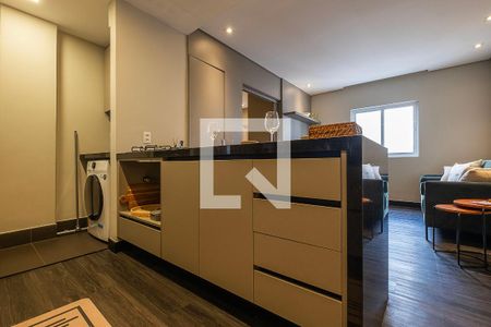Sala/Cozinha de apartamento para alugar com 1 quarto, 47m² em Pinheiros, São Paulo