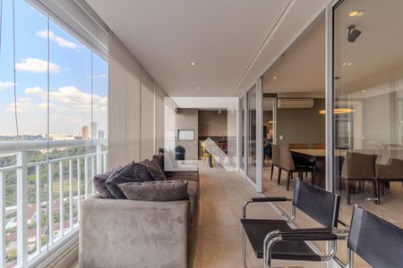 Varanda da Sala de apartamento para alugar com 3 quartos, 177m² em Jardim Monte Kemel, São Paulo