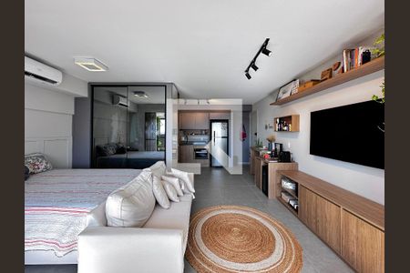 Sala de apartamento à venda com 1 quarto, 43m² em Santo Amaro, São Paulo