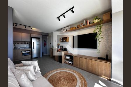 Sala de apartamento à venda com 1 quarto, 43m² em Santo Amaro, São Paulo