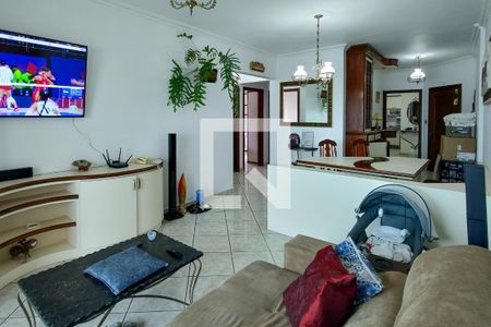 Sala  de apartamento para alugar com 3 quartos, 125m² em Caiçara, Praia Grande