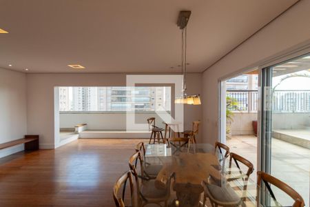Sala de Estar e Jantar de apartamento à venda com 3 quartos, 200m² em Brooklin Paulista, São Paulo