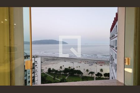 Vista da Sala de apartamento para alugar com 1 quarto, 39m² em José Menino, Santos