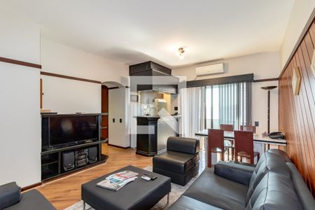 Sala de apartamento para alugar com 1 quarto, 52m² em Moema, São Paulo