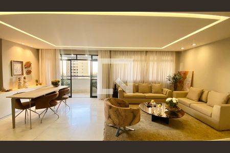 Sala de apartamento à venda com 4 quartos, 217m² em Belvedere, Belo Horizonte