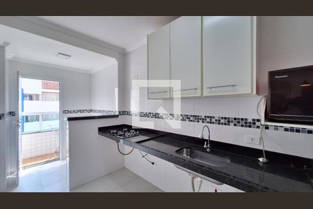 Cozinha de apartamento para alugar com 1 quarto, 53m² em Caiçara, Praia Grande