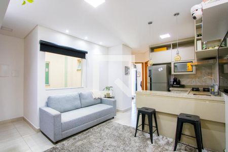 Sala de apartamento à venda com 2 quartos, 84m² em Vila Floresta, Santo André
