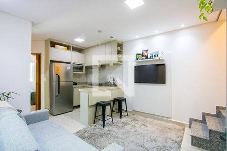 Sala de apartamento à venda com 2 quartos, 84m² em Vila Floresta, Santo André