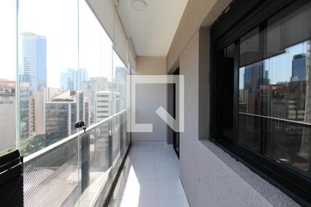 Varanda  de apartamento para alugar com 1 quarto, 27m² em Vila Nova Conceição, São Paulo