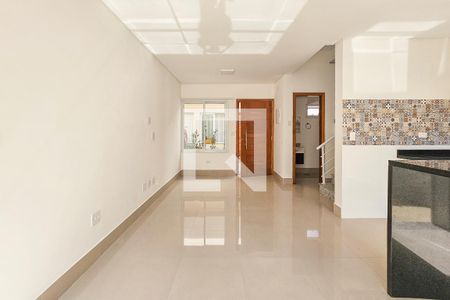 Sala de casa de condomínio para alugar com 2 quartos, 69m² em Balneário Cidade Atlântica, Guarujá