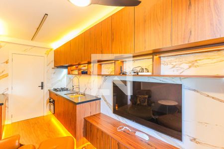 Sala de apartamento para alugar com 1 quarto, 28m² em Jardim Caravelas, São Paulo