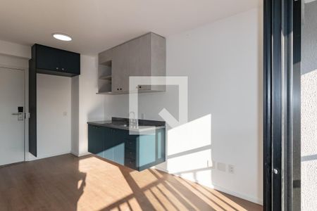 Cozinha de apartamento para alugar com 1 quarto, 29m² em Indianópolis, São Paulo